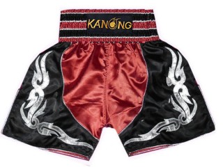 Shorts de Boxeo Kanong : KNBSH-202-Rojo-Negro